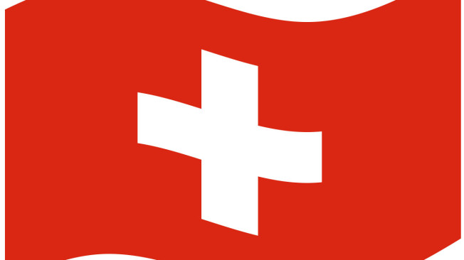 Flagge Schweiz gebogen