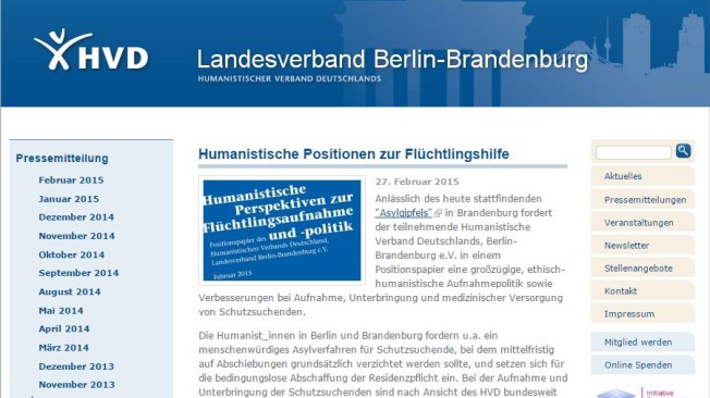 HVD zu Flüchtlingspolitik